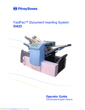 Pitney Bowes DI425 FastPac Operator's Manual