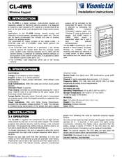 Visonic CL-4WB Installation Instructions