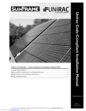 UNIRAC SunFrame Installation Manual