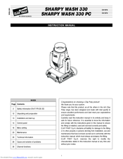 Clay Paky SHARPY WASH 330 Instruction Manual
