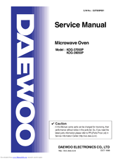 Daewoo KOG-37050P Service Manual