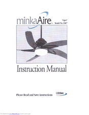 Minka-Aire Viper F807 Instruction Manual