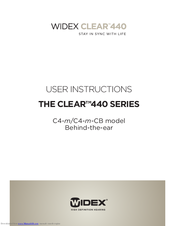 Widex C4-m-CB User Instructions