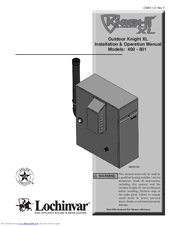 Lochinvar Knight XL 501 Installation & Operation Manual