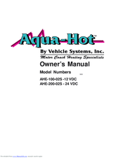 Aqua-Hot AHE-200-02S - 24 VDC Owner's Manual