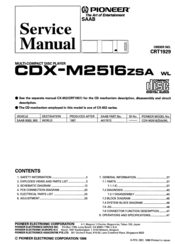 Pioneer CDX-M2516ZSA Service Manual