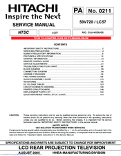 Hitachi LC57 Service Manual