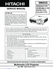 Hitachi PJ-LC5 Service Manual
