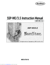 SunStar SSP-WE/3.5 Instruction Manual
