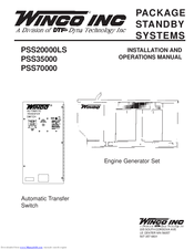 Winco PSS70000 Installation And Operation Manual