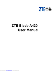 Zte Blade A430 User Manual
