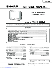 Sharp 29FL84M Service Manual
