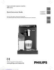 Philips HD8847 Quick Instruction Manual
