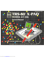 Radio Shack TRS-80 X-PAD GT-116 Owner's Manual