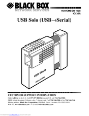 Black Box USB Solo IC138A Manual