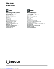 Indesit DPG 66B1 Operating Instructions Manual