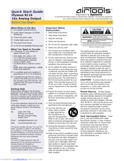 AirTools Ulysses 8116 Quick Start Manual