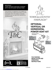 Town & Country Fireplaces TCVT.WSPVB1 Installation And Operating Instructions Manual