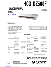 Sony HCD-DZ500F Service Manual