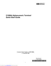 HP C1099A Quick Start Manual