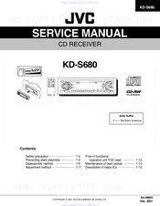 JVC KD-S680 Service Manual
