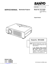Sanyo SU30 - PLC SVGA LCD Projector Service Manual