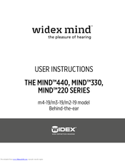 Widex mind 220 Series User Instructions
