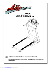 LifeSpan BALANCE Owner's Manual