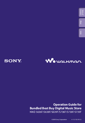 Sony NWZ-S738F - 4gb Walkman Video Mp3 Player Operating Instructions Manual