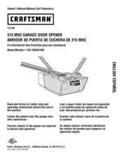Craftsman 139.536481DM Owner's Manual