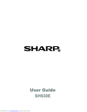 Sharp SH630E User Manual