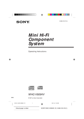 Sony MHC-V909AV Operating Instructions Manual