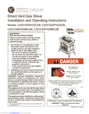 Vermont Castings CSDV30SNVGCSB Installation And Operating Instructions Manual