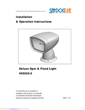 SeaDog 405620-3 Installation & Operation Instructions