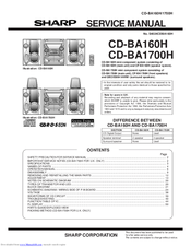 Sharp CD-BA160H Service Manual