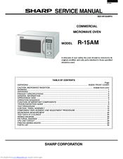 Sharp R-15AM Service Manual