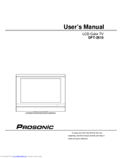 Prosonic DFT-2615 User Manual
