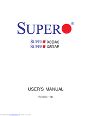 Supero X8DAE User Manual