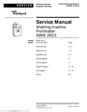 Whirlpool AWM 295/3 Service Manual