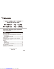 Zojirushi NS-TSQ10 Operating Instructions Manual