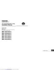 Toshiba MML-AP0124BH-E Installation Manual