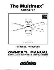 Fanimation Multimax FP8008CH1 Owner's Manual