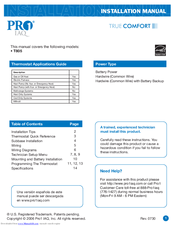 Pro1 IAQ True Comfort IIII Installation Manual