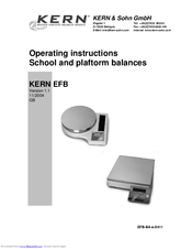 KERN EFB Operating Instructions Manual
