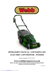 Webb WEER38 Operator's Manual