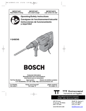 Bosch CLK-Class Operating/Safety Instructions Manual