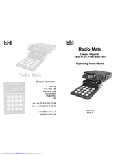 BHI Radio Mate Operating Instructions Manual