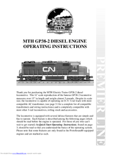 MTHTrains GP38-2 DIESEL ENGINE Operating Instructions Manual