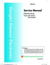 Daewoo KBE-6R2SSS Service Manual