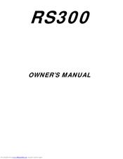 Rs Sailing RS300 Owner's Manual